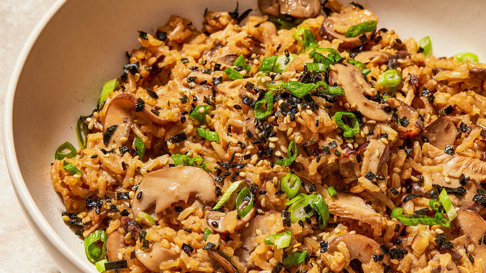 Brown Rice and Mushroom Risotto with Miso and Scallions | Christopher Kimball’s Milk Street | Recipe