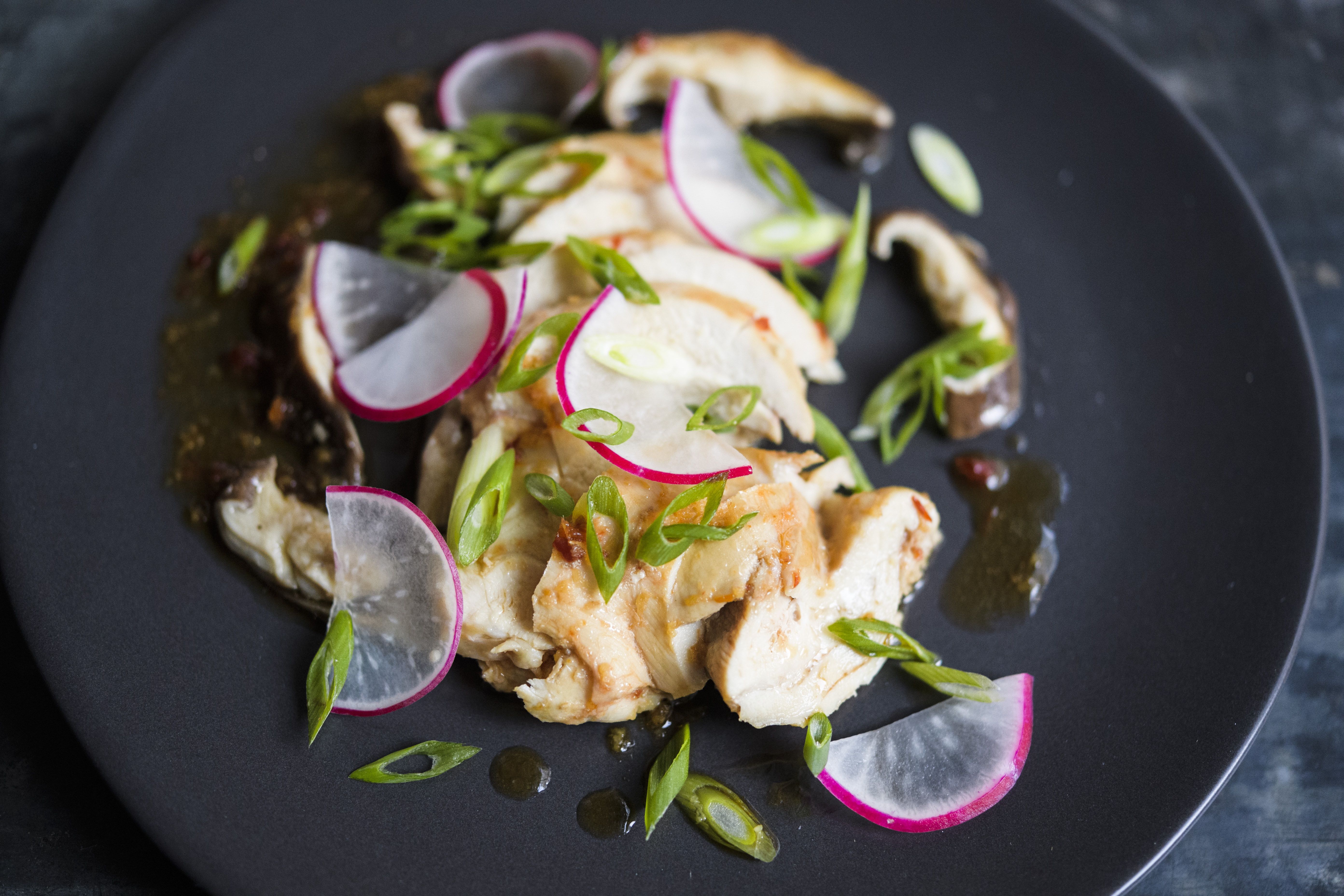 Steamed Chicken and Shiitakes with Soy-Sake Sauce | Christopher Kimball’s Milk Street | Recipes, TV 