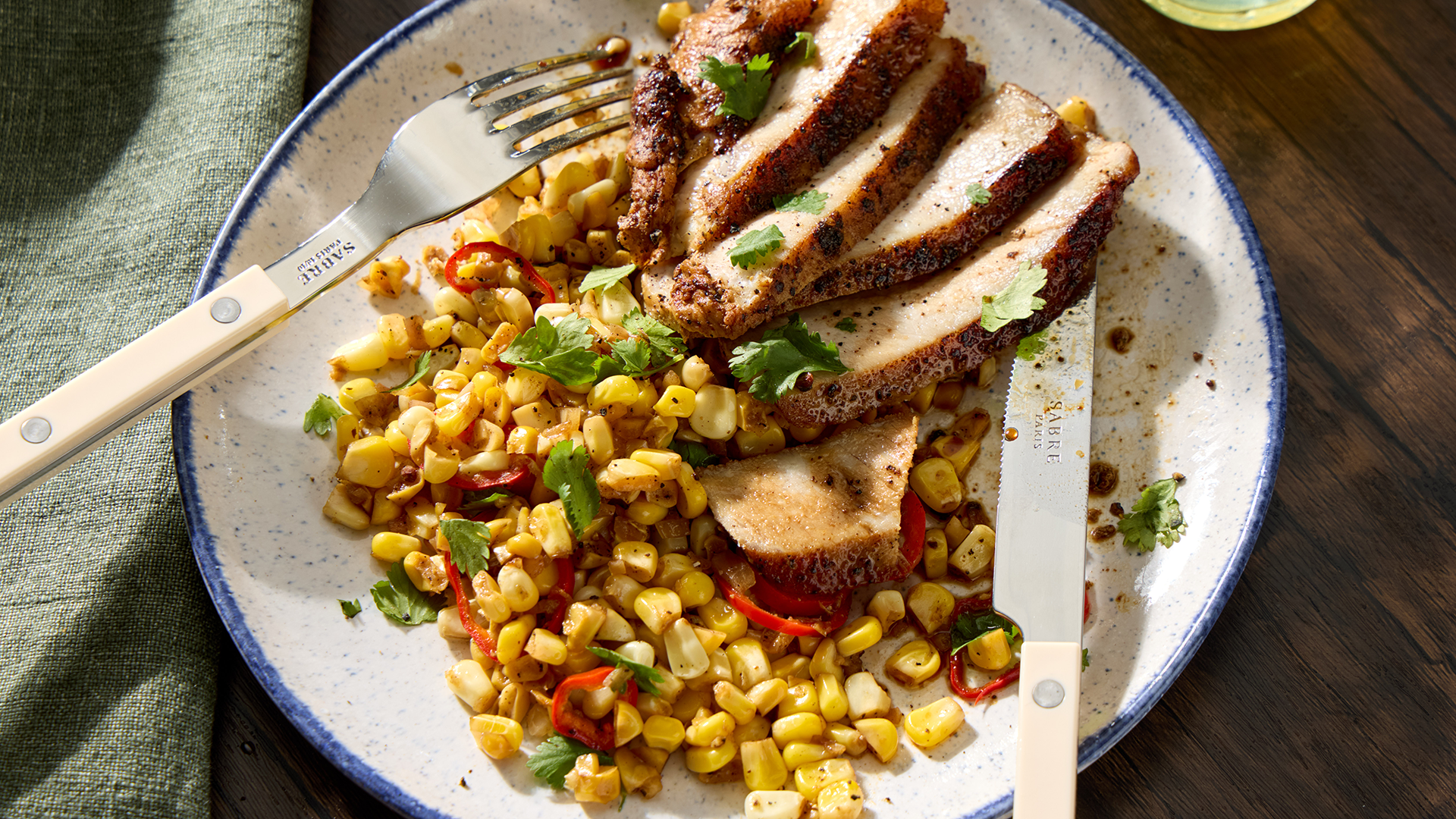Pork Chops with Toasted Corn Relish