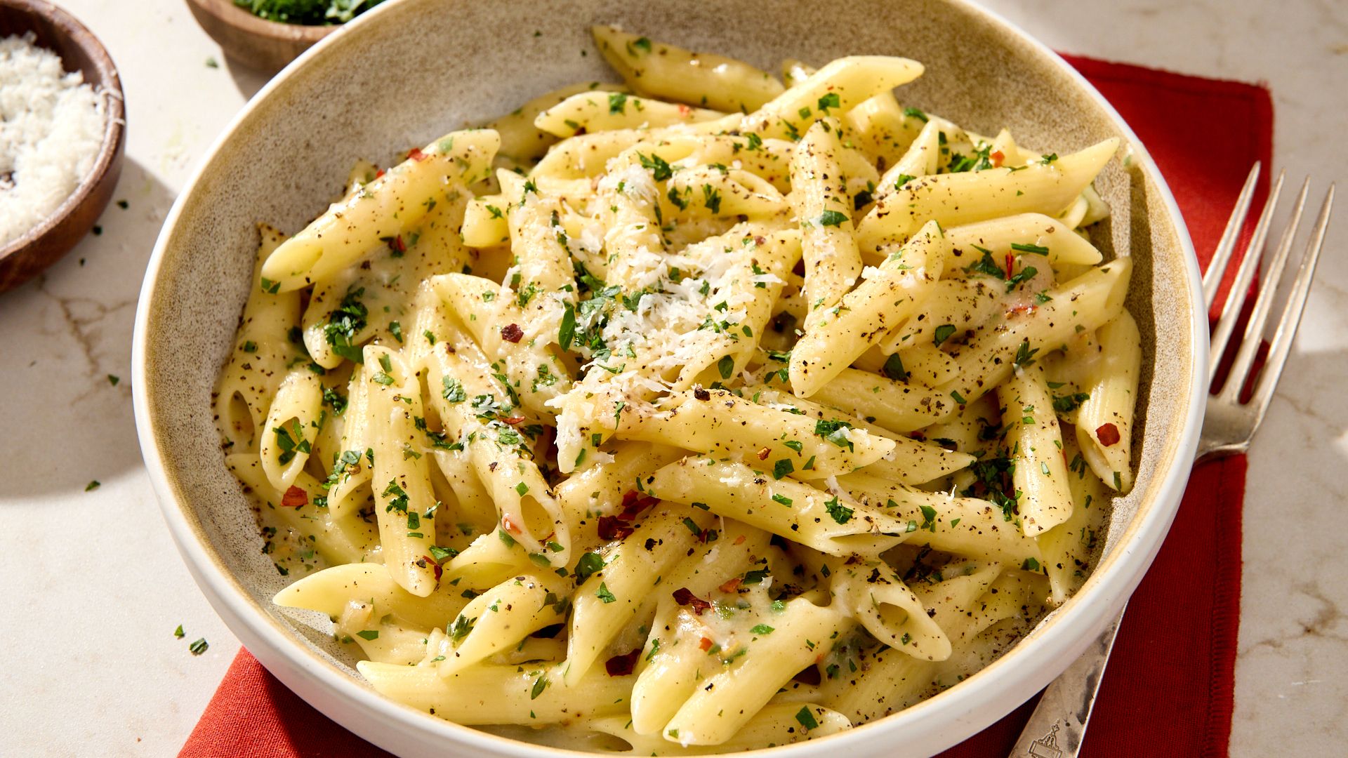 Penne with Preserved Lemon and Pecorino