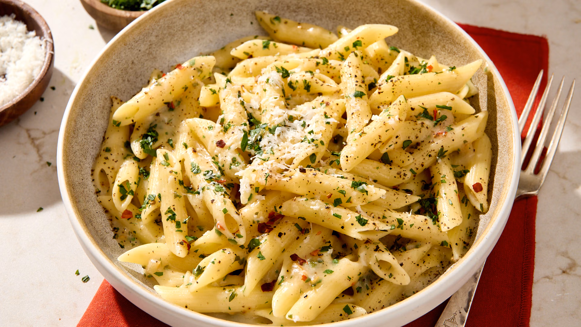 Penne with Preserved Lemon and Pecorino