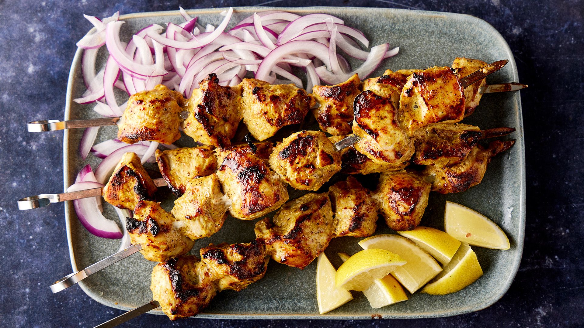 Tandoori-Style Yogurt-Marinated Chicken Skewers