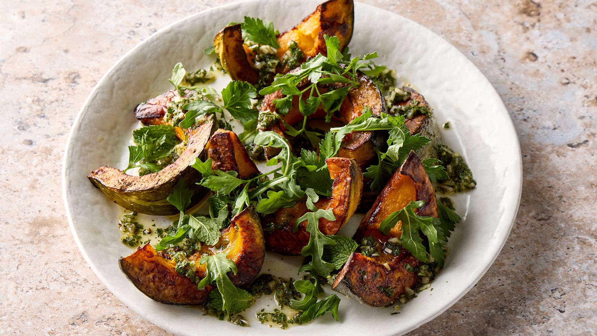 Roasted Kabocha Squash and Herb Salad