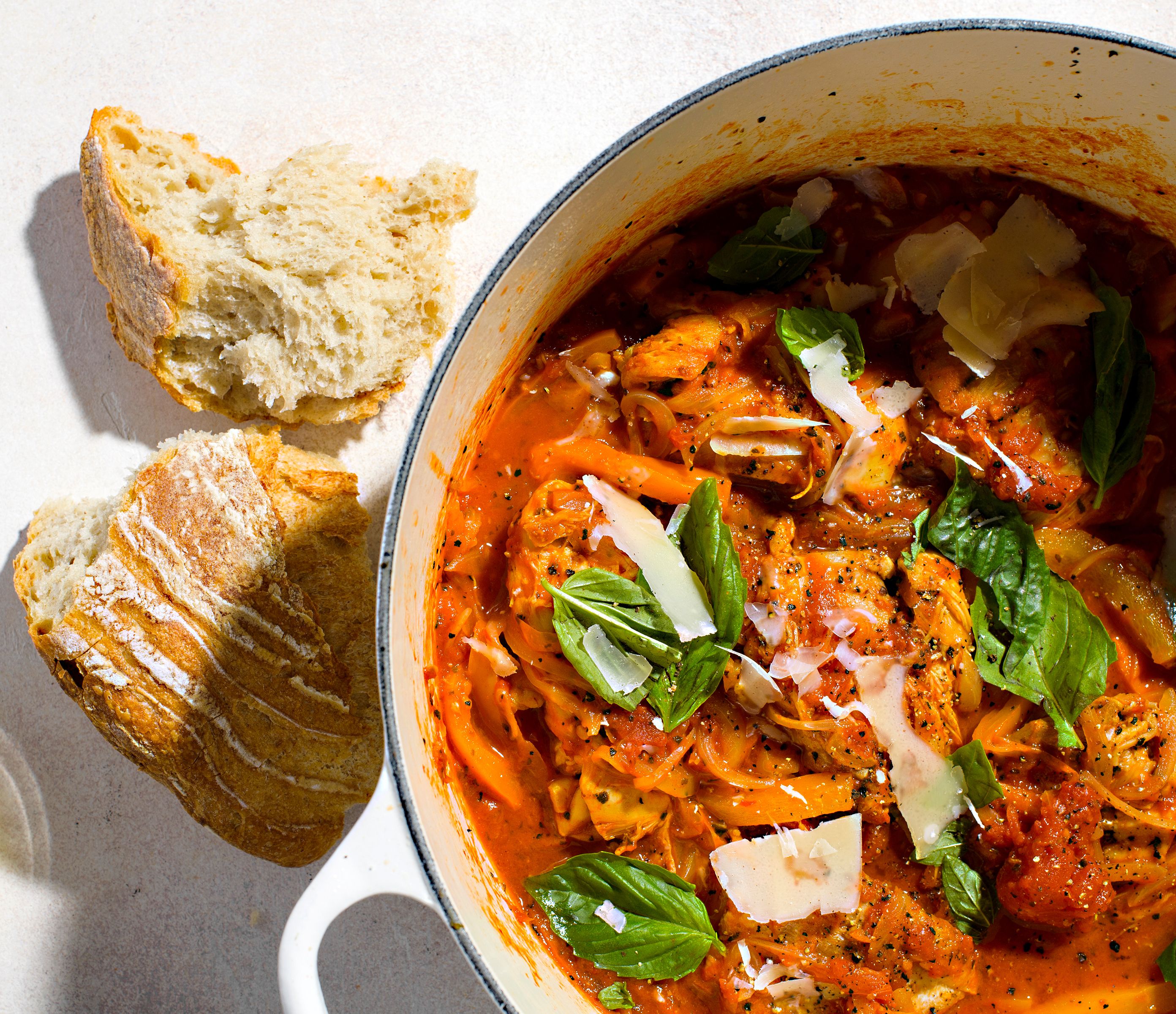 Chicken Braised with Sweet Peppers and Tomatoes