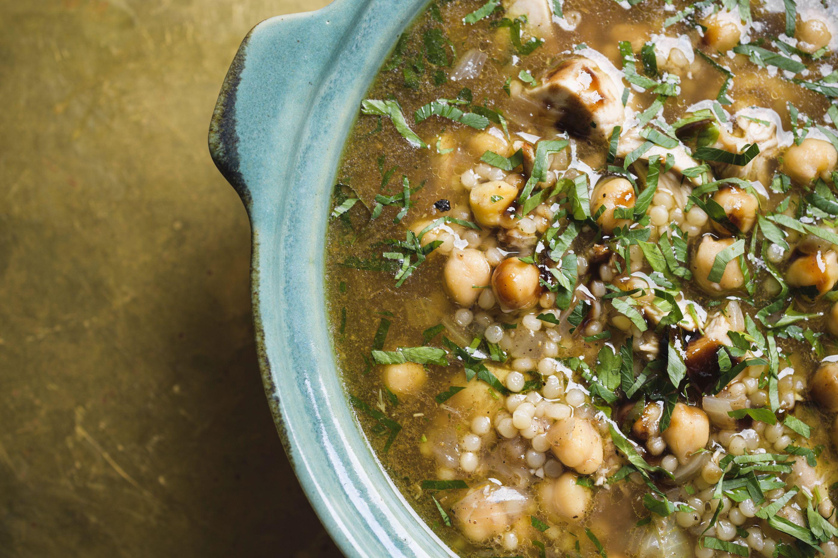 Toasted Pearl Couscous with Chicken and Chickpeas | Christopher Kimball’s Milk Street | Recipes, TV 