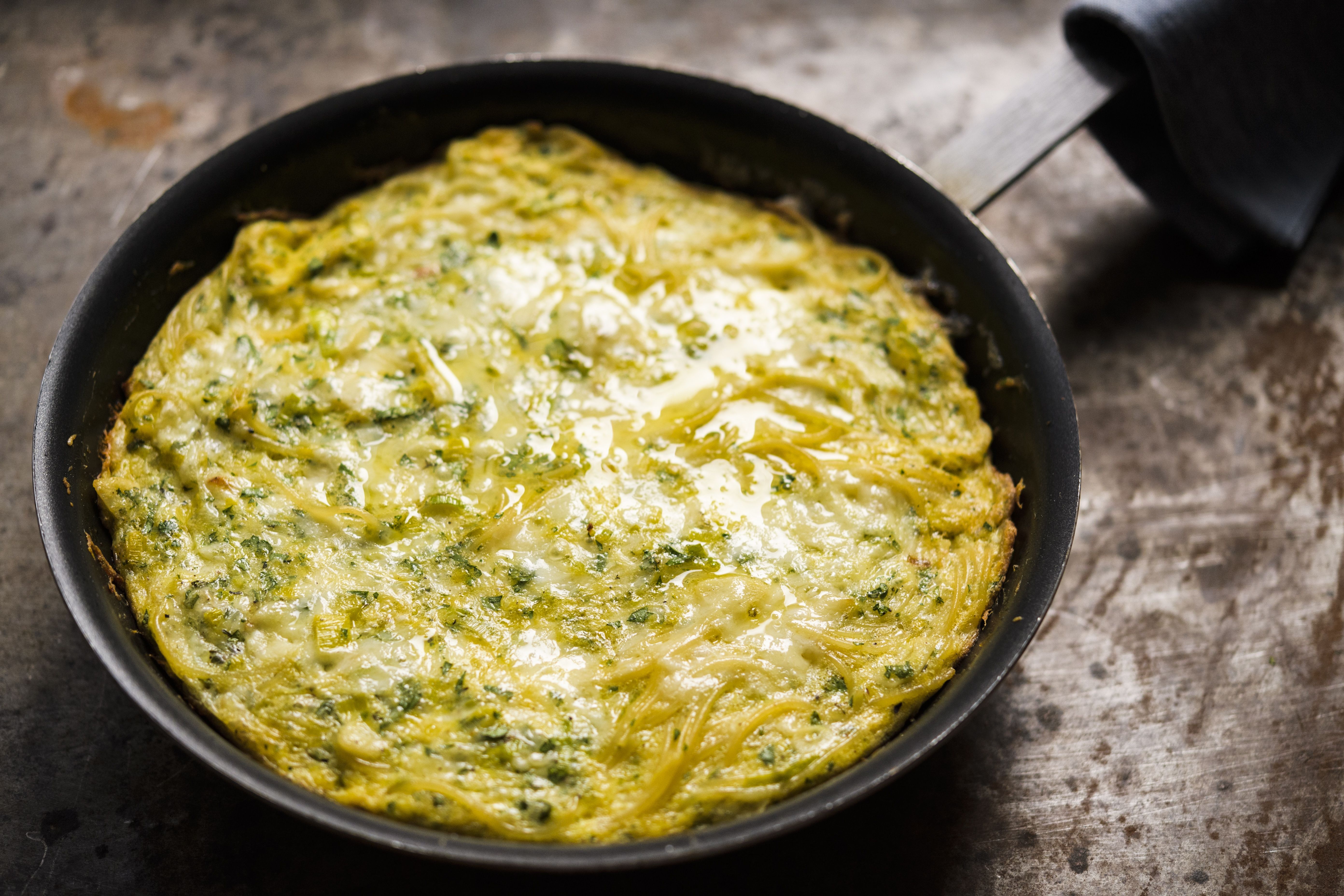 Pasta, Thyme and Parmesan Frittata | Christopher Kimball’s Milk Street | Recipes, TV and Cooking Tip