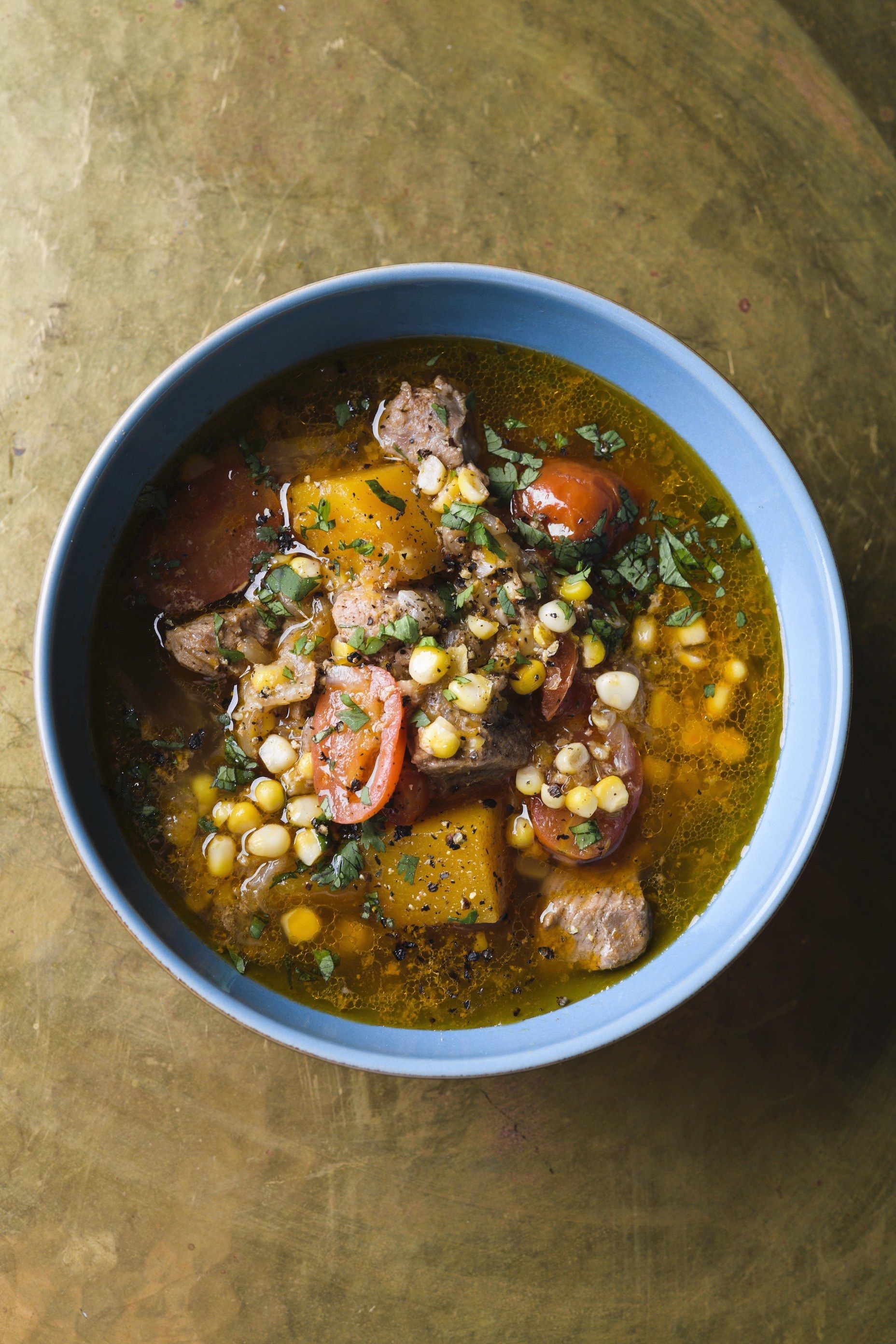 Pork, Corn and Butternut Squash Stew