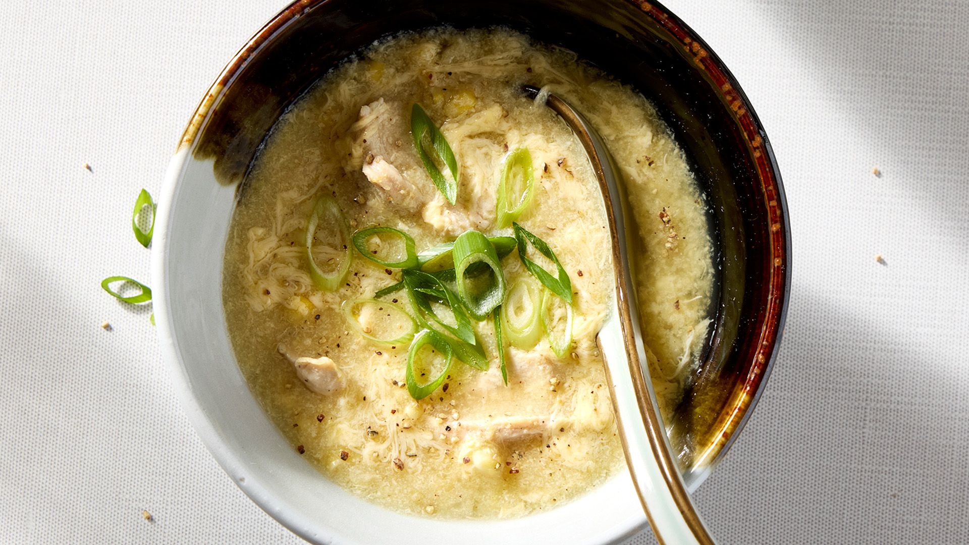 Cantonese Chicken and Corn Egg-Drop Soup