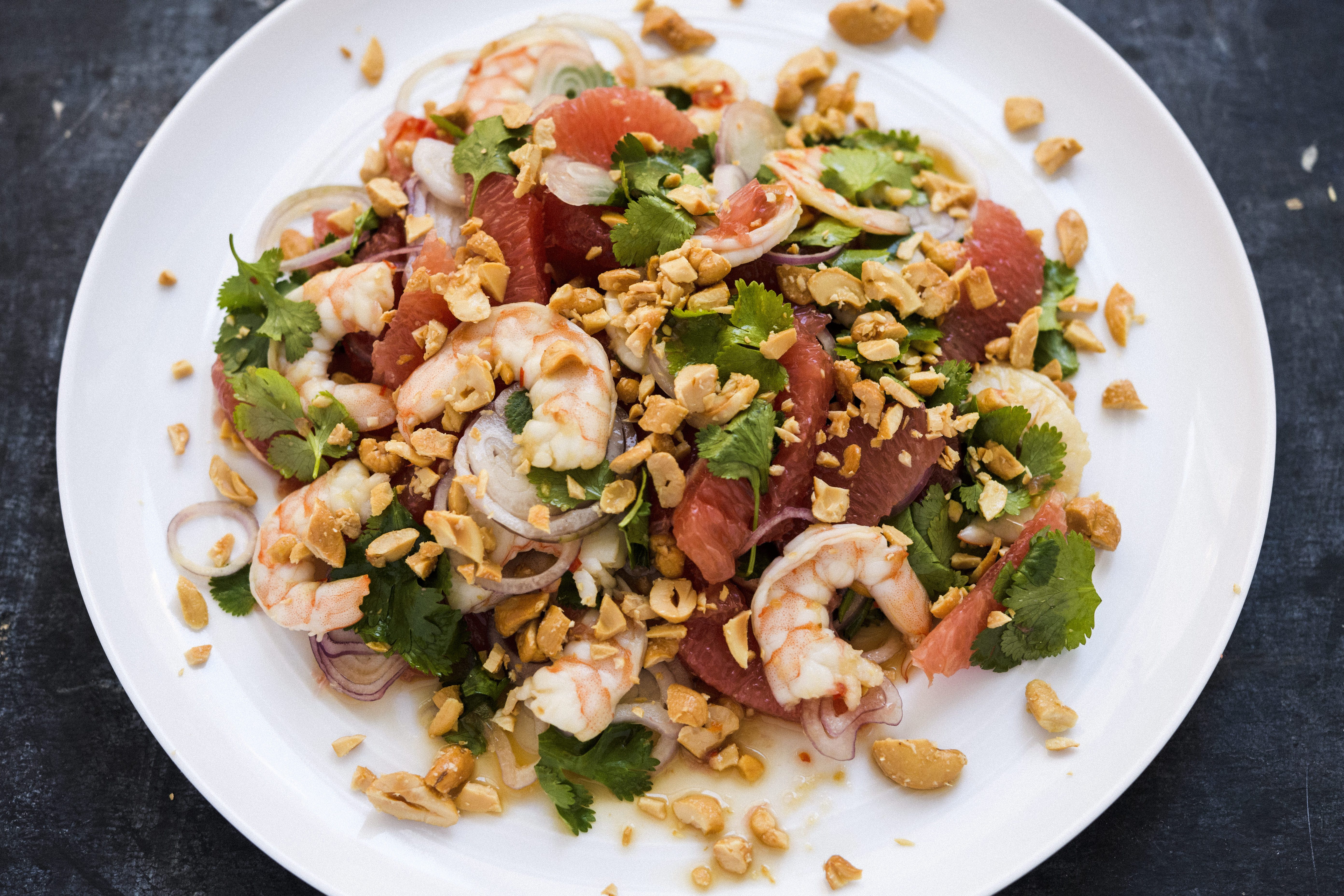 Thai Grapefruit Salad with Shrimp (Som Tom O) | Christopher Kimball’s Milk Street | Recipes, TV and 