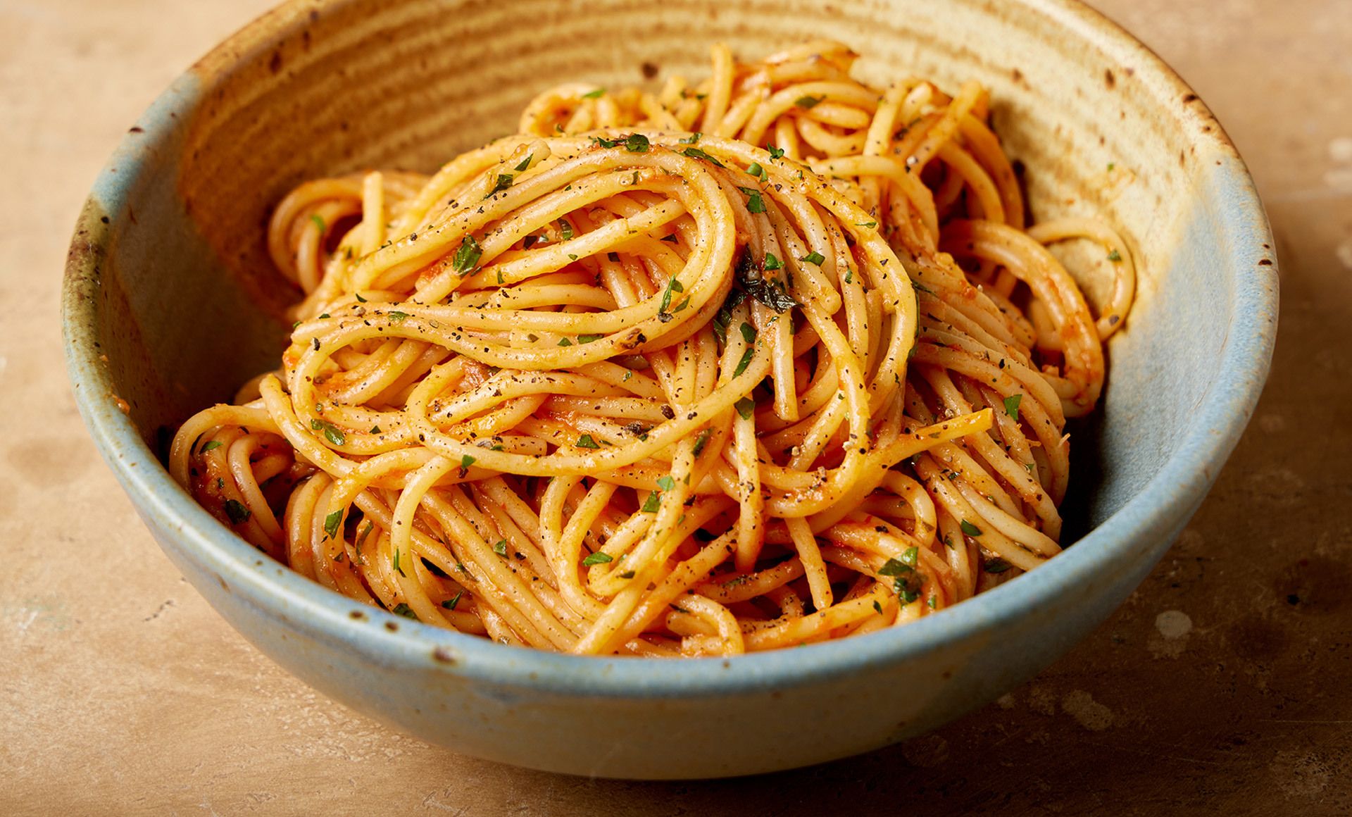 Pasta with Tomatoes, Anchovies and Garlic
