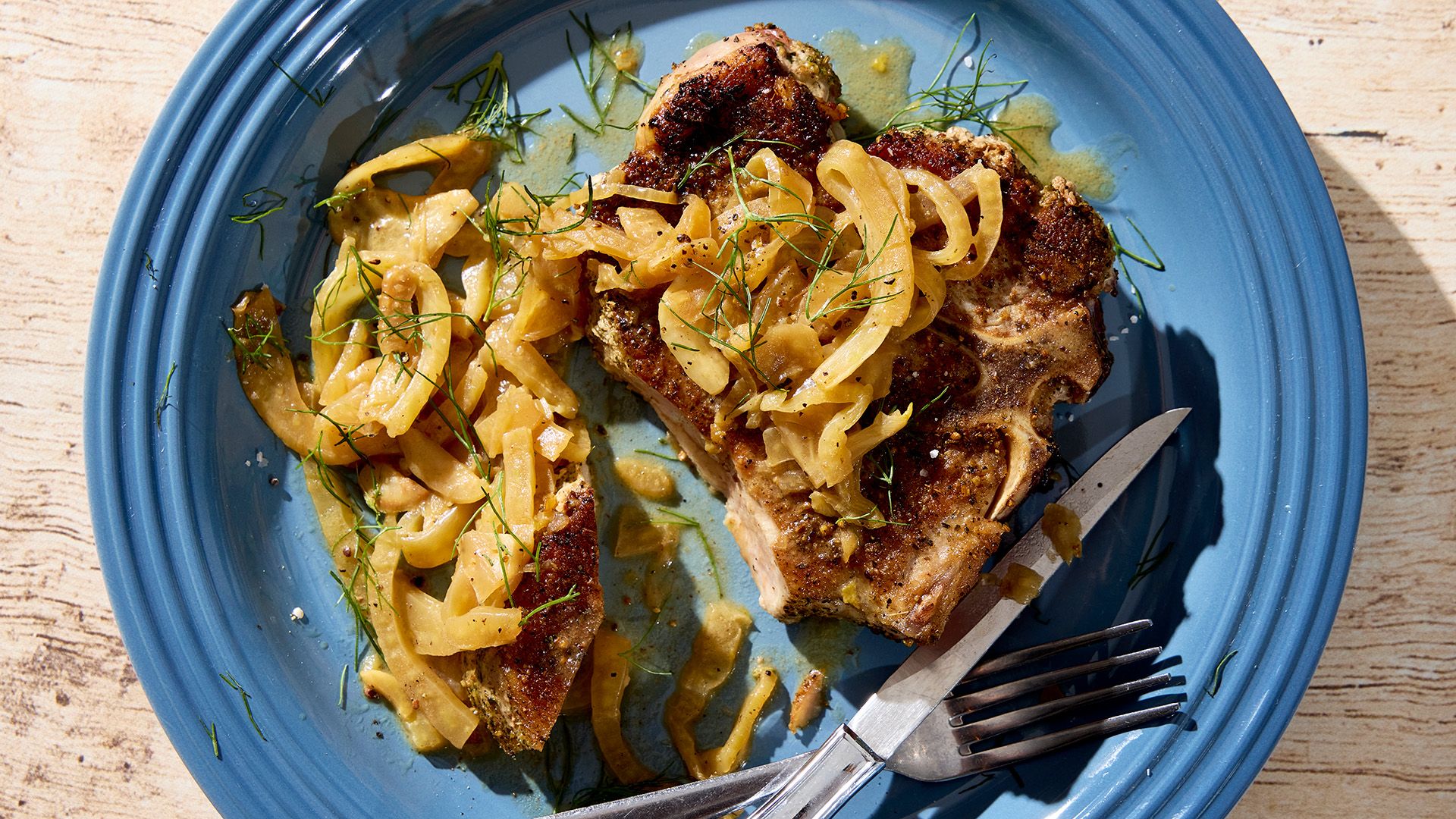 Fennel-Smothered Pork Chops