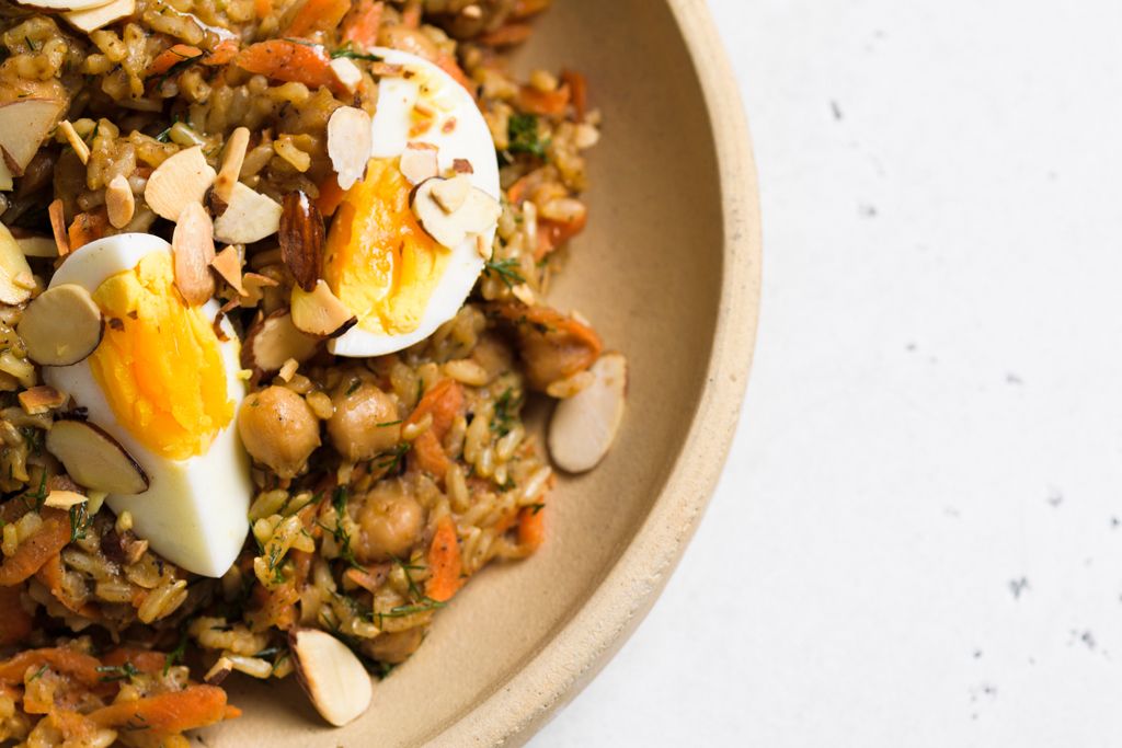 Brown Rice Pilaf with Chickpeas and Herbs