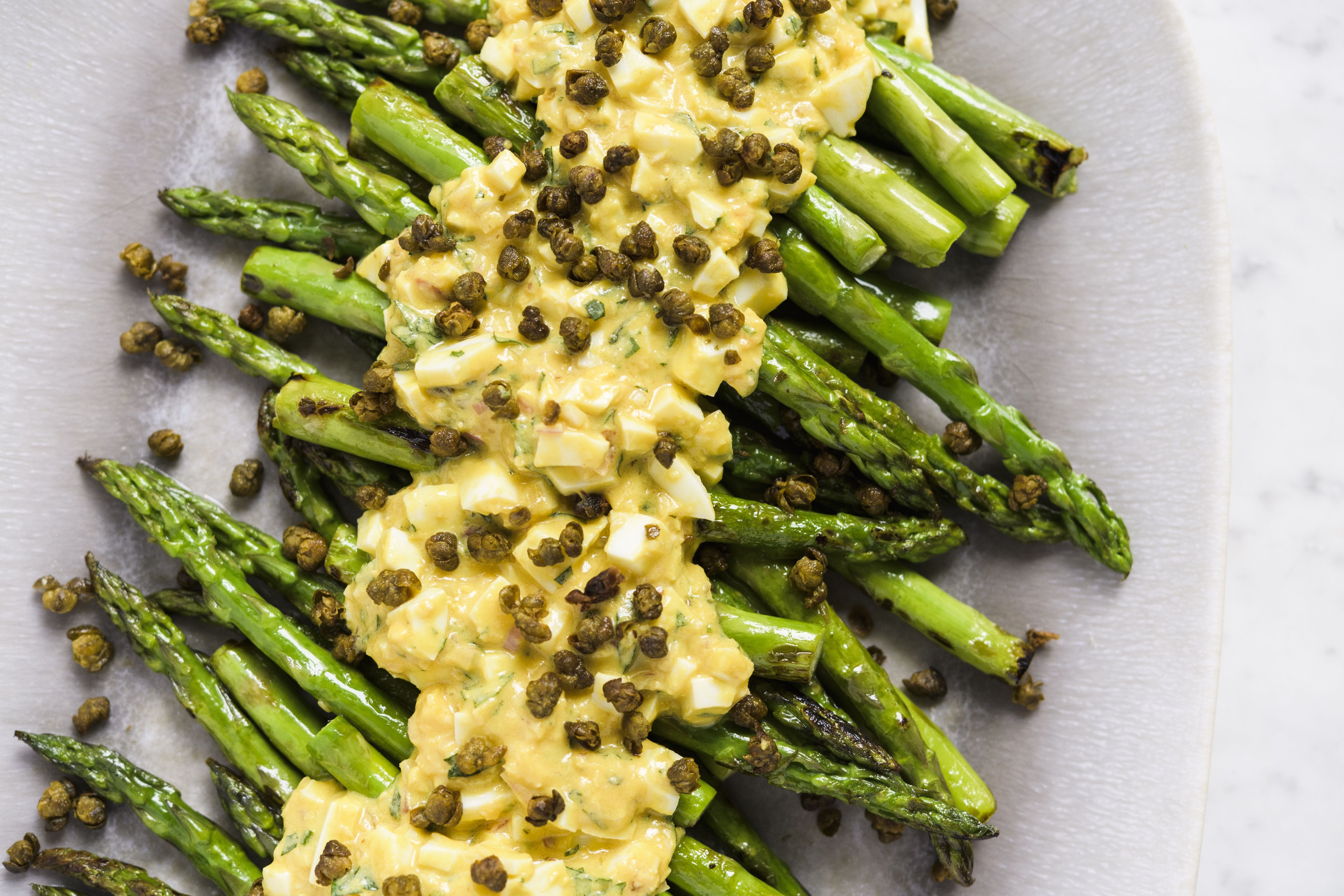 Asparagus with Sauce Gribiche and Fried Capers | Christopher Kimball’s Milk Street | Recipes, TV and