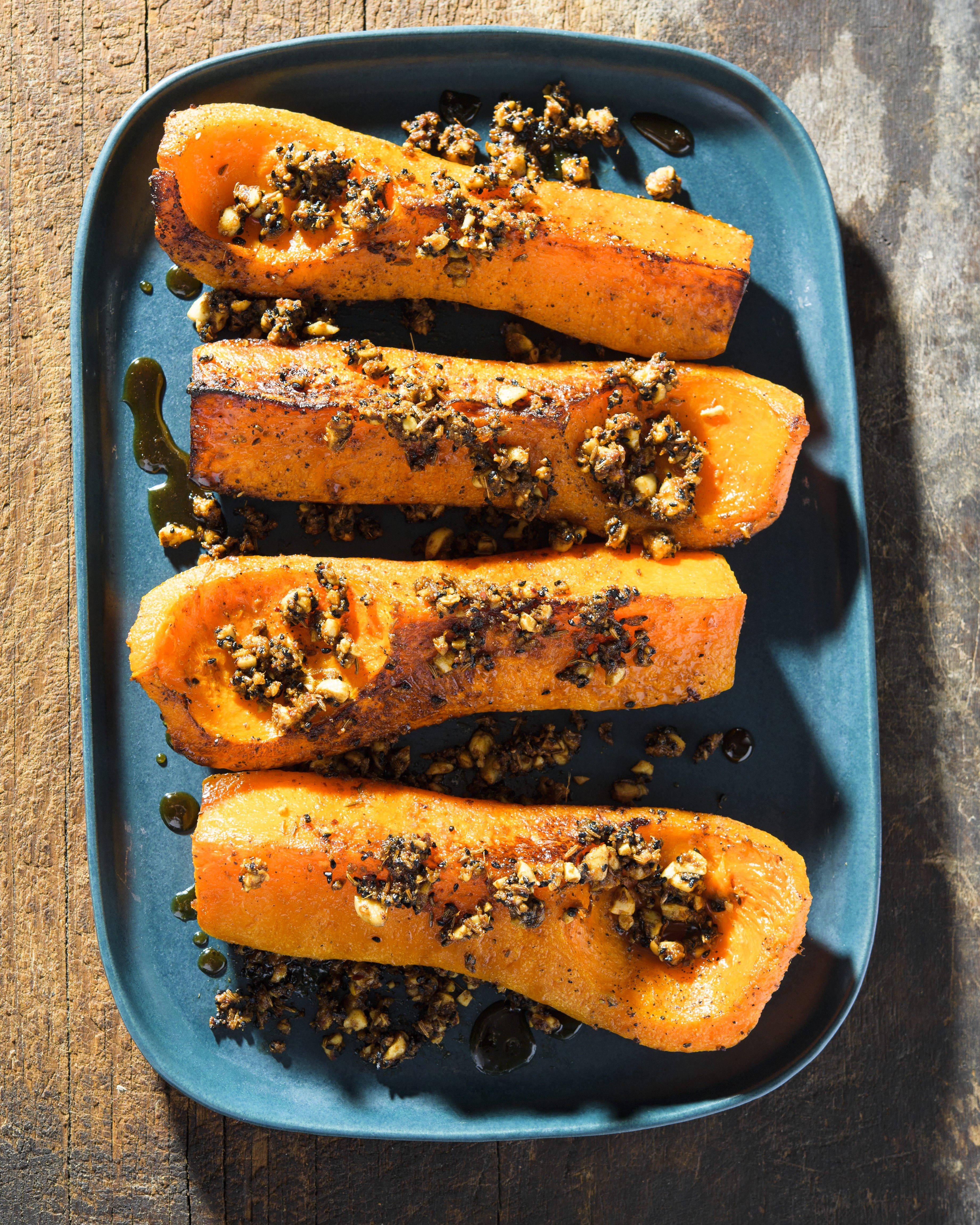 Roasted Butternut Squash with Dukkah and Brown Butter