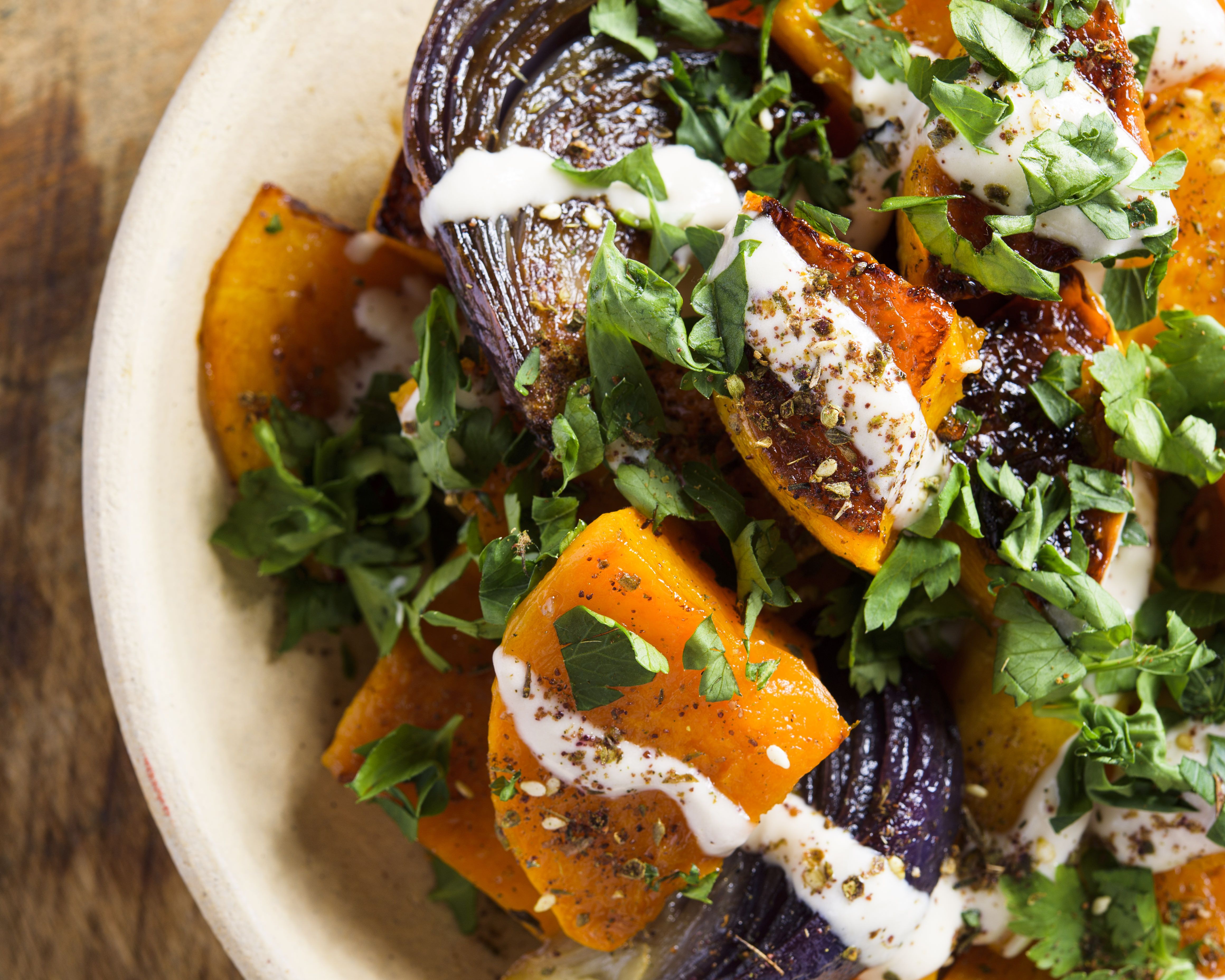 Roasted Butternut Squash with Tahini and Za’atar | Christopher Kimball’s Milk Street | Recipes, TV a