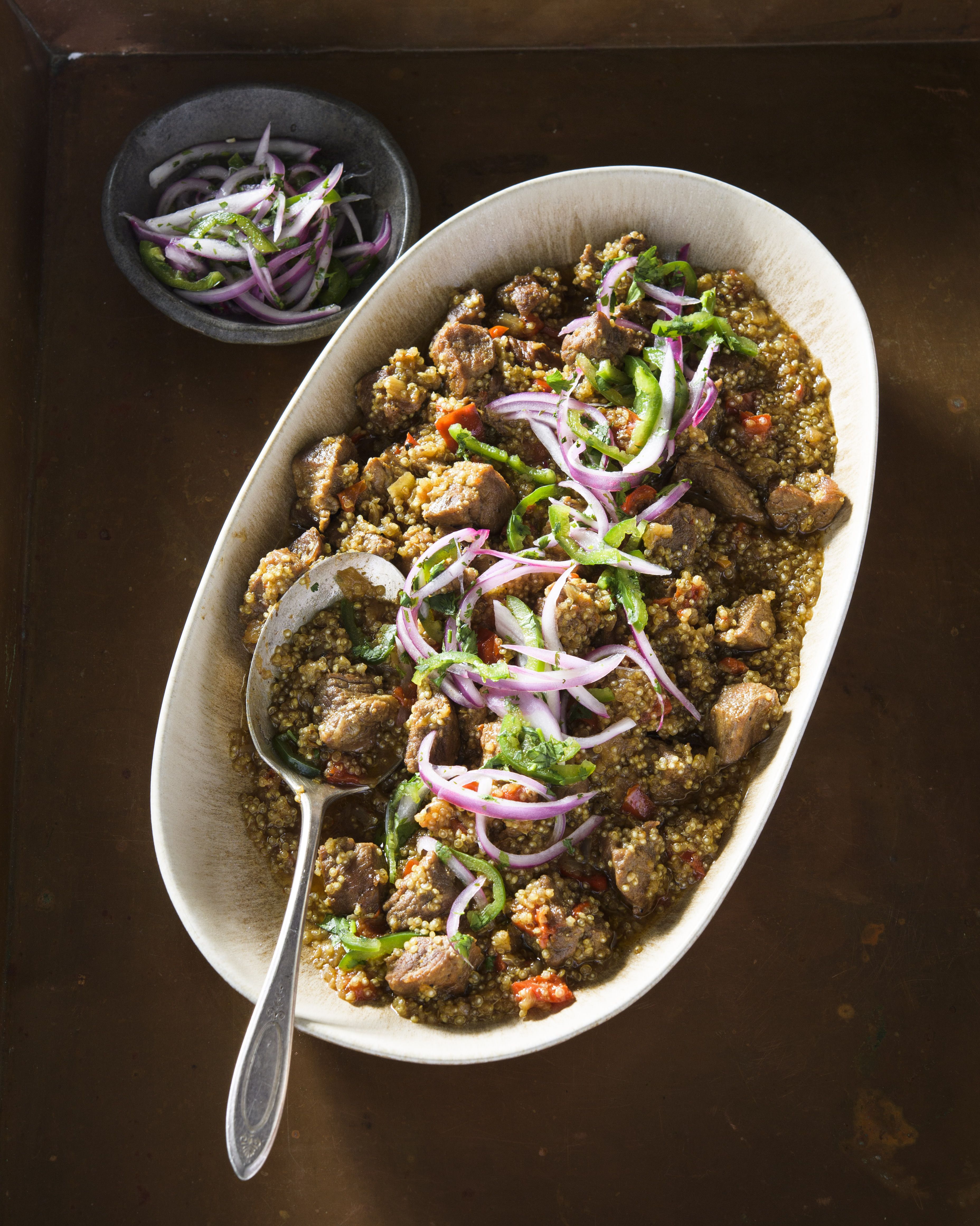 Spicy Peruvian-Style Pork and Quinoa Stew