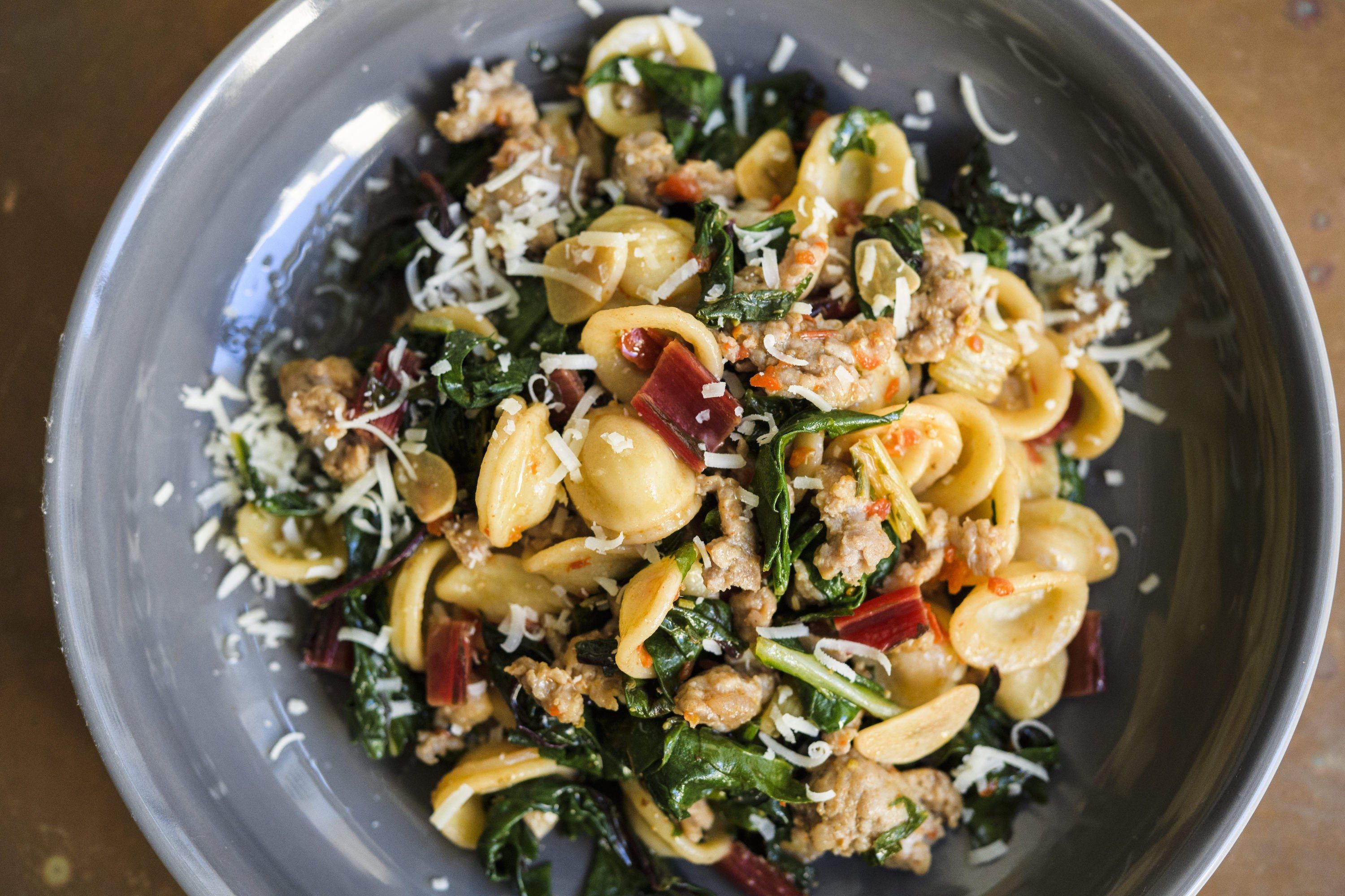 Orecchiette with Sausage and Chard | Christopher Kimball’s Milk Street | Recipes, TV and Cooking Tip