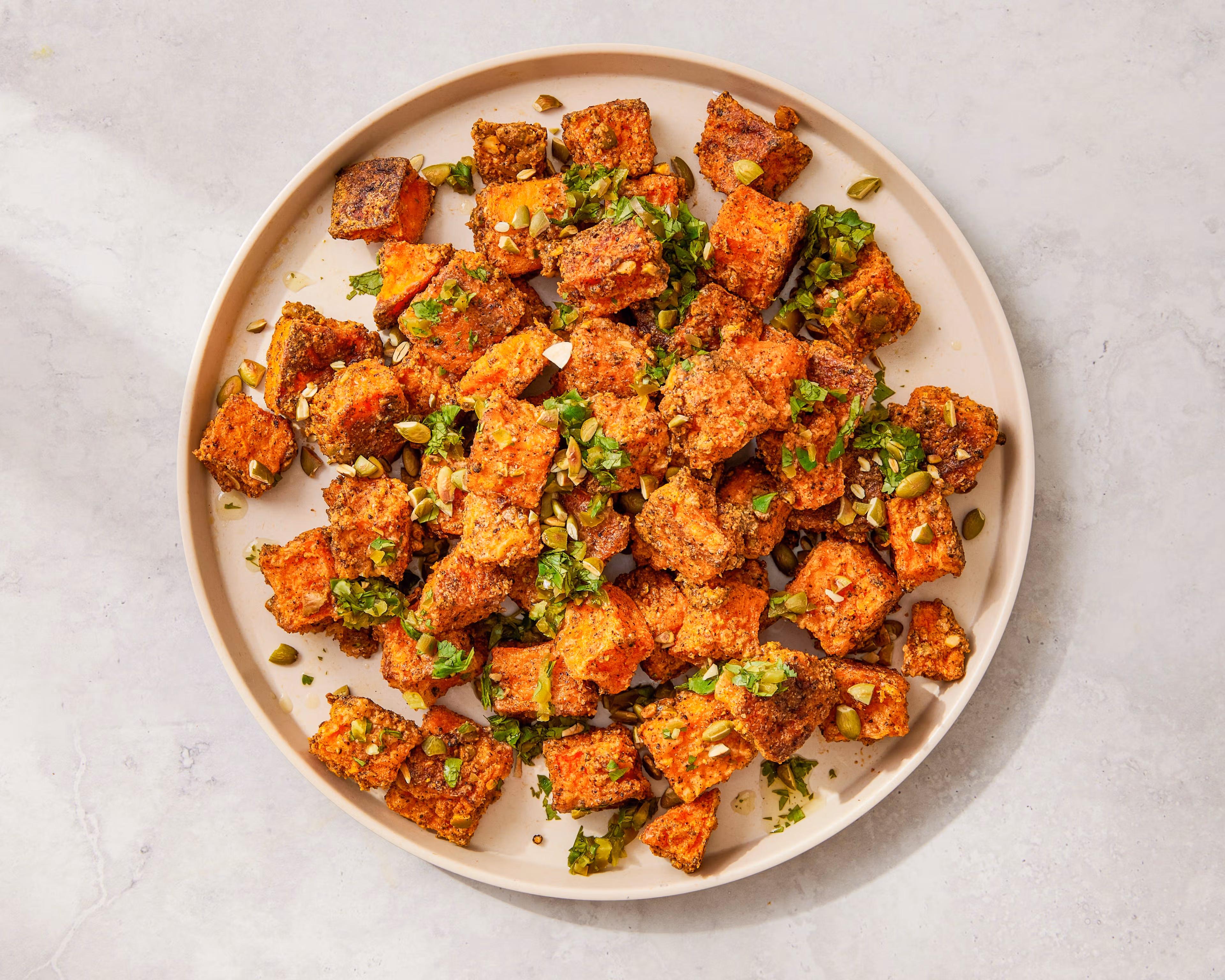 Butternut Squash with Pumpkin Seeds, Cilantro and Pickled Jalapeños